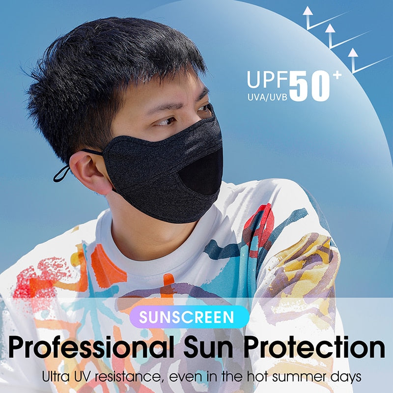 Summer UV Protection Cycling Face Cover Ice Silk Breathable Outdoor Sport Scarf Men Women Adjustable Washable Dustproof Bandana