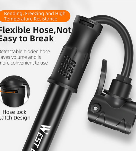 Portable MTB Bike Pump Mini Cycling Tire Ballon Inflator Hand Air Pump Bicycle Accessories Mountain Road Bike Pump