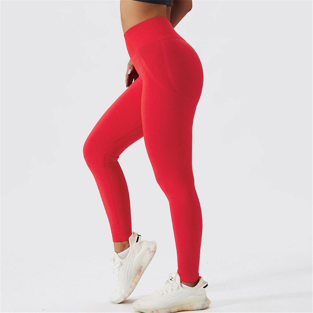 S - XL Sexy Yoga Leggings High Waist Sport Pants Women Seamless Leggings Fitness Tight Workout Gym Elastic Pants Female A091P