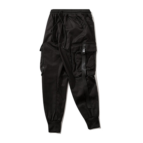 Load image into Gallery viewer, Hip Hop Function Tactical Cargo Pants Men Big Pocket Ribbons Joggers Trousers Elastic Waist Fahsion Streetwear Pant Clothing
