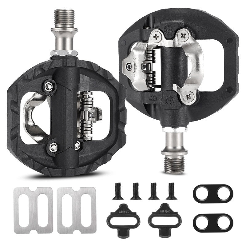 Mountain Bike Lock Pedals Sealed Clipless 9/16" Crank With SPD Cleats Ultralight Bicycle Parts Aluminum Alloy Pedal