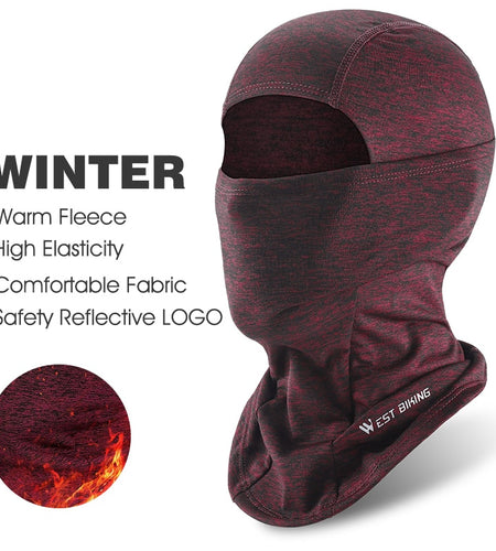 Winter Fleece Cycling Face Mask Bike Cap Windproof Men Women Sport Scarf Balaclava Ski Bicycle Motorcycle Running Neck Warmer