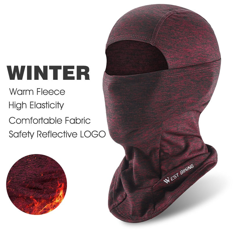 Winter Fleece Cycling Face Mask Bike Cap Windproof Men Women Sport Scarf Balaclava Ski Bicycle Motorcycle Running Neck Warmer