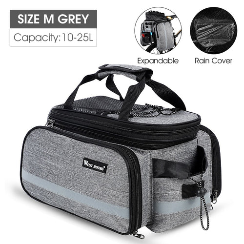 Load image into Gallery viewer, 3 In 1 Bicycle Trunk Bag Mountain Bike Bag Cycling Double Side Rear Rack Seat Luggage Carrier Panniers Shoulder Bag

