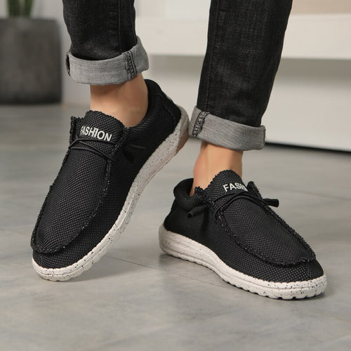 Load image into Gallery viewer, Men Canvas Shoes Fashion Men&#39;s Casual Shoes Light Non-slip Loafer Washed Denim Flat shoes Outdoor Sneakers Vulcanized Shoes
