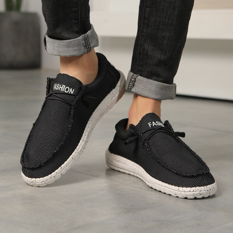 Men Canvas Shoes Fashion Men's Casual Shoes Light Non-slip Loafer Washed Denim Flat shoes Outdoor Sneakers Vulcanized Shoes