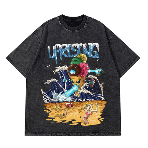 Load image into Gallery viewer, Vintage Washed Tshirts Anime T Shirt Harajuku Oversize Tee Cotton fashion Streetwear unisex top a41v1
