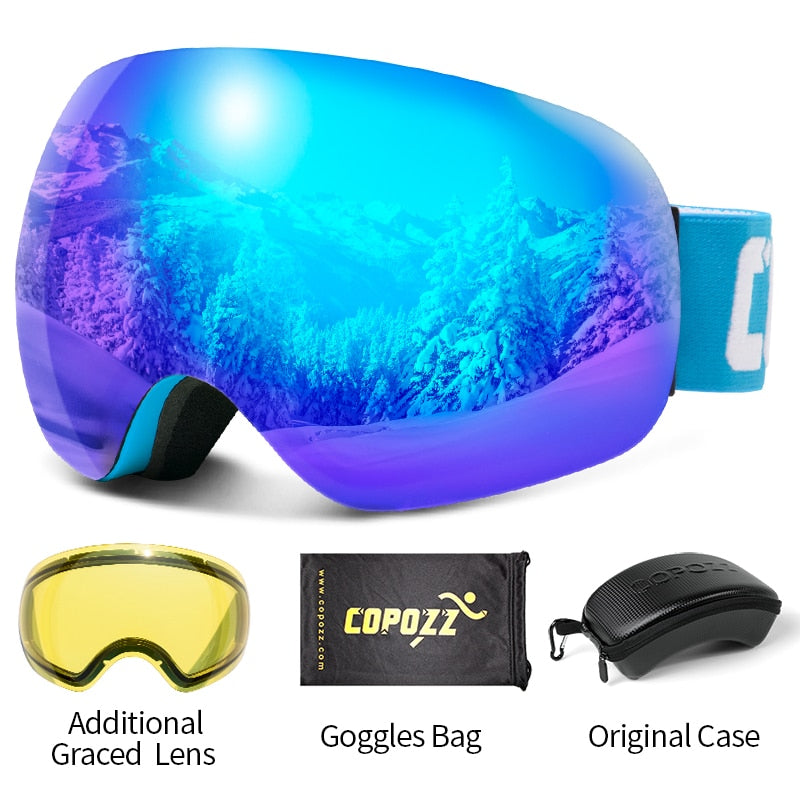 Ski Goggles UV400 Protection Ski Mask Men Women Anti-Fog Big Face Skiing Glasses Outdoor Sport Snowboard Skiing Eyewear