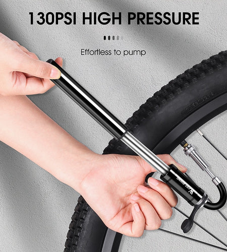Portable Bicycle Pump High Pressure With Hose MTB Mountain Road Bike Schrader Presta Valve Alloy Cycling Inflator
