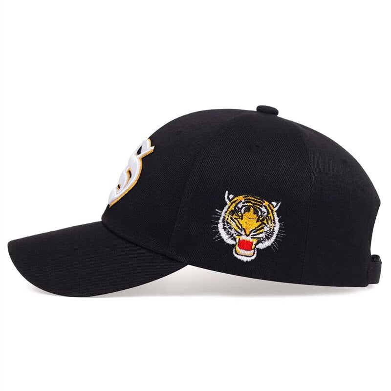 Tiger Letter Embroidery Baseball Cap Unisex Cotton Caps Outdoor Curved Brim Leisure hat Adjustable Summer Sun Hats