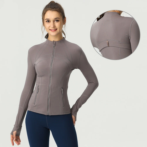 Load image into Gallery viewer, Seamless Long Sleeve Zip Yoga Shirts Anti-Shrink Fitness Sport Top Jacket For Woman Push Up Activewear Running Clothes v1
