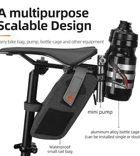 Bicycle Saddle Bottle Cage Extension Holder Aluminum Alloy Adapter Universal Strap Fix Anything On MTB Road Bike