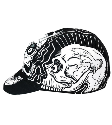 Brutal Skull With Knife Black Series Polyester Cycling Caps Outdoor Sports Bicycle Summer Hats Quick Dry Breathable Unisex