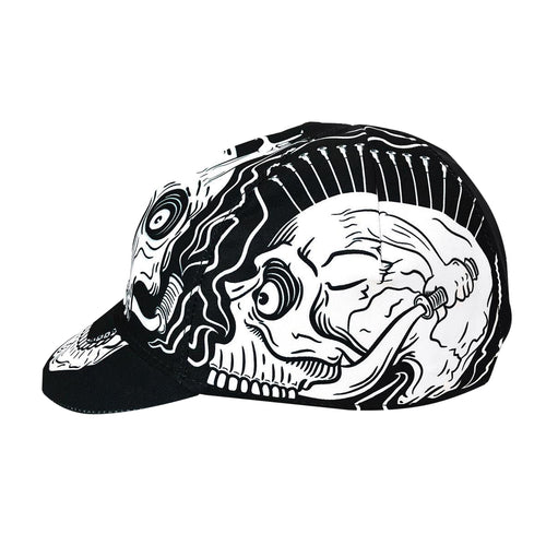 Load image into Gallery viewer, Brutal Skull With Knife Black Series Polyester Cycling Caps Outdoor Sports Bicycle Summer Hats Quick Dry Breathable Unisex

