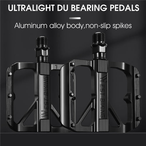 Load image into Gallery viewer, Ultralight Bicycle Pedals Aluminum Alloy MTB BMX Road Bike Pedal DU Bearing Anti-slip Flat Pedal Cycling Accessories
