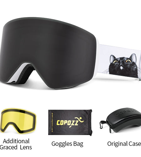 Professional Winter Ski Goggles Magnetic Quick-Change Double Layers Anti-Fog Snowboard goggles Men Women Ski Equipment