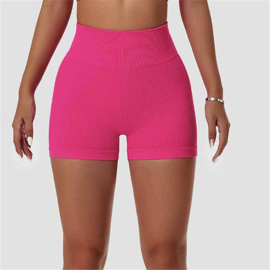S - XL Seamless Yoga Shorts Gym Running Sports Shorts Butt Lift High Waist Shorts For Women Breathable Fitness Clothing A081S