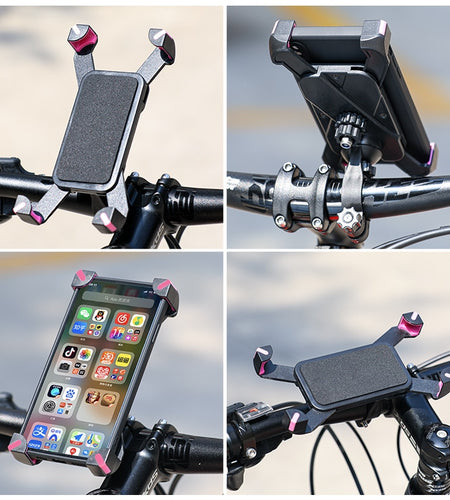 Bicycle Phone Mount 360° View Stable Lockable Cellphone Holder 6.5 Inch GPS Smartphone Bracket Bike Accessories