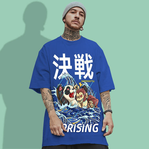 Load image into Gallery viewer, Animal Panda Chimpanzees Hip Hop T Shirt Men Streetwear Print Chinese Style Tshirt Harajuku Summer Tops Tees Short
