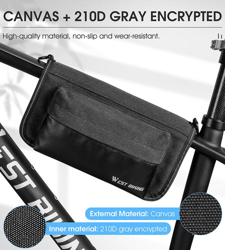 Bicycle Frame Bag Multifunctional Shoulder Bag MTB Mountain Road Bike Repair Tools Pannier Cycling Phone Storage Bag