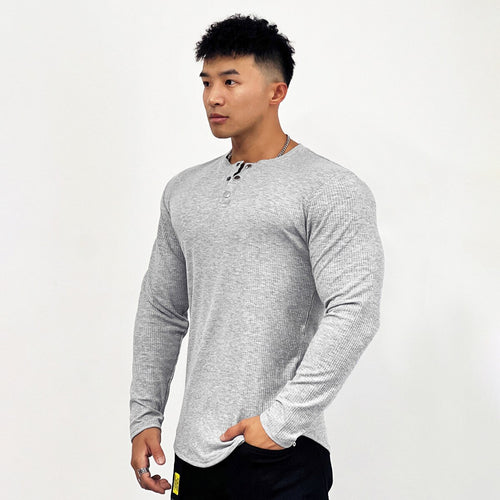 Load image into Gallery viewer, Solid Gym Fitness Long Sleeve T-shirt Men Casual Skinny Shirt Male Bodybuilding Tees Tops Spring Running Sport Training Clothing
