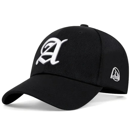 Load image into Gallery viewer, Gothic Letter A Black Cap Man Luxury Brand Outdoor Sport Baseball Caps for Men Hat Baseball Hats
