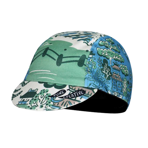 Load image into Gallery viewer, Classical  Tea Garden Architectural Style Polyester Cycling Caps Bicycle Sports Summer Balaclava  Moisture Wicking Hat
