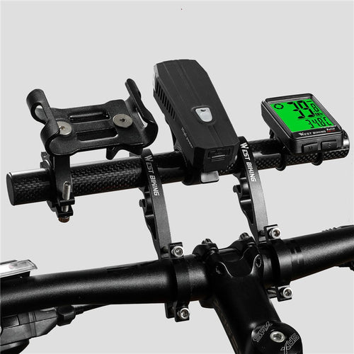 Load image into Gallery viewer, MTB Carbon Handlebar Extender Road Bike Integrated Handle Aluminium Extension Bar Bike Computer Light Phone Stand
