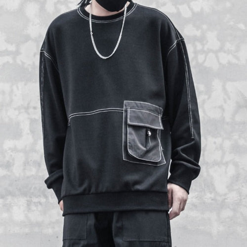Load image into Gallery viewer, Men Sweatshirt Hip Hop Streetwear Vintage O-Neck Pullover Fashion Harajuku Sweat Shirt Tops Men Clothing
