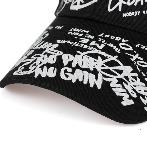 Load image into Gallery viewer, Graffiti printing baseball cap Adjustable cotton hip hop street hats Spring summer outdoor leisure hat Couple caps
