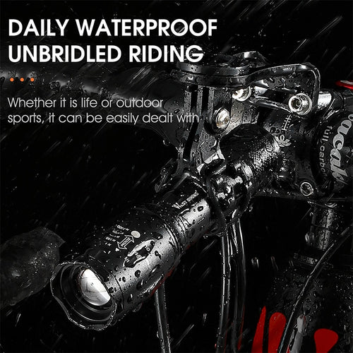 Load image into Gallery viewer, 1500mAh Zoomable Bike Light Waterproof Portable Tactical Torch LED Flashlight USB Rechargeable Bicycle Cycling Front Lamp
