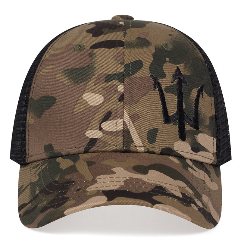 Men Camouflage Tactical Military Baseball Caps For Women Outdoor Mesh Caps outdoor Breathable Sun Hat Trucker Hats Adjustable