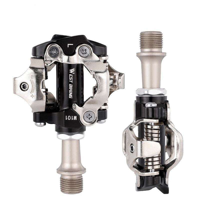 Mountain Bike Lock Pedals Sealed Clipless 9/16" Crank With SPD Cleats Ultralight Bicycle Parts Aluminum Alloy Pedal