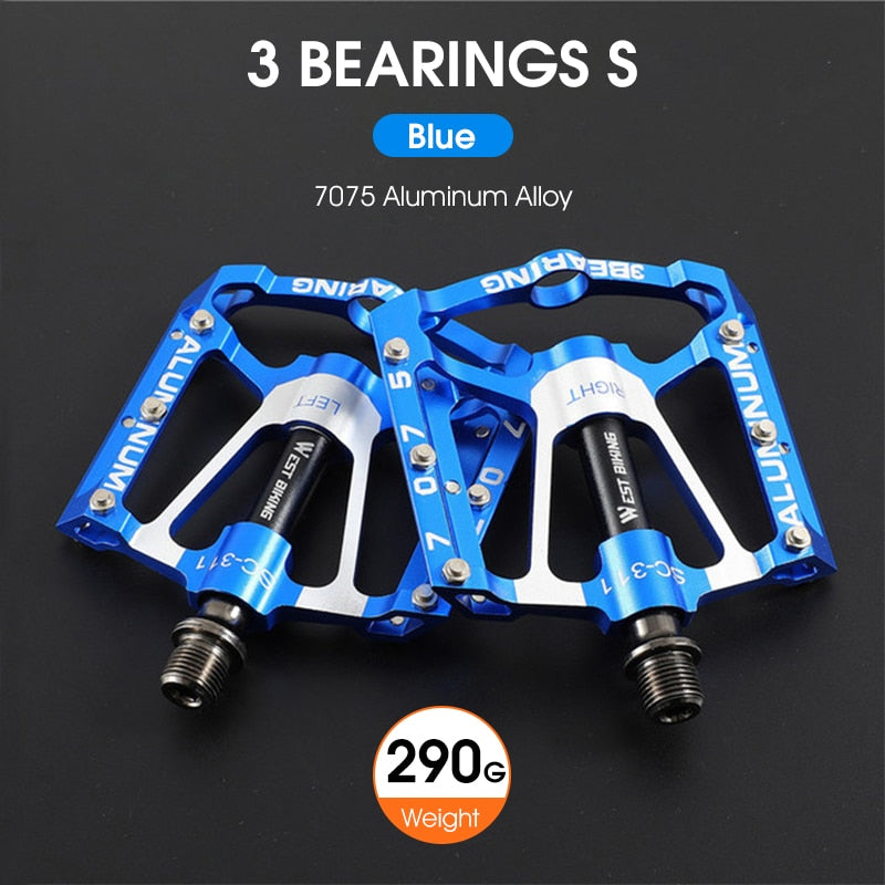 Bicycle Pedals 3 Bearings MTB Anti-slip Ultralight Aluminum Mountain Road Bike Platform Pedals Cycling Accessories