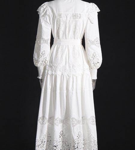 Solid Casual Dresses For Women Round Neck Long Sleeve High Waist Elegant Dress Female Autumn Clothing Fashion