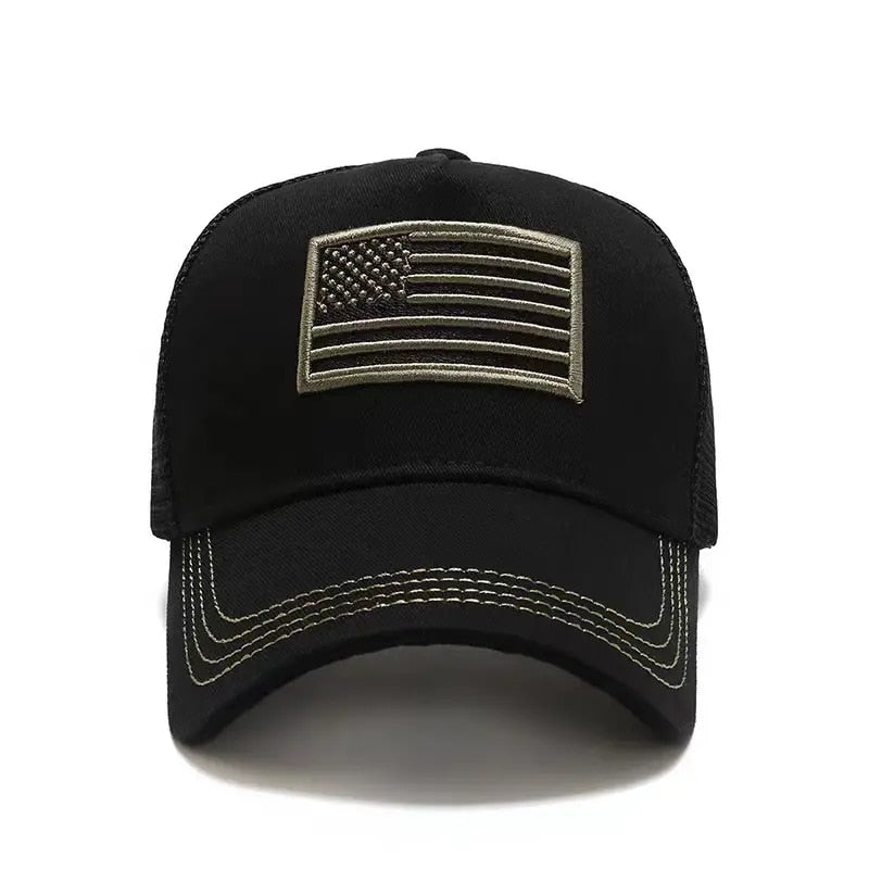 USA Flag Mesh Baseball Cap Summer Breathable Hat Men Women Tactical Hats Unisex Hip Hop Caps Outdoor Sport Trucker Hats