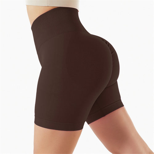 Load image into Gallery viewer, 6 Colors High Waist Yoga Short Women Seamless Gym Running Shorts Push Up Scrunch Butt Sports Shorts Yoga Clothing Female A085
