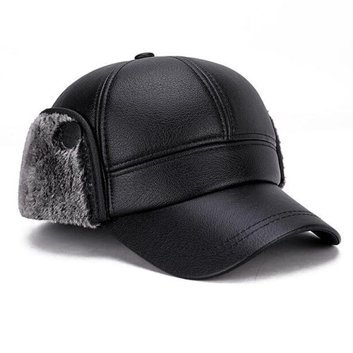 Load image into Gallery viewer, Thicken fishing  winter baseball cap Woolen Knitted Design Winter Baseball Cap Men Thicken Warm Hats with Earflaps warm old hat
