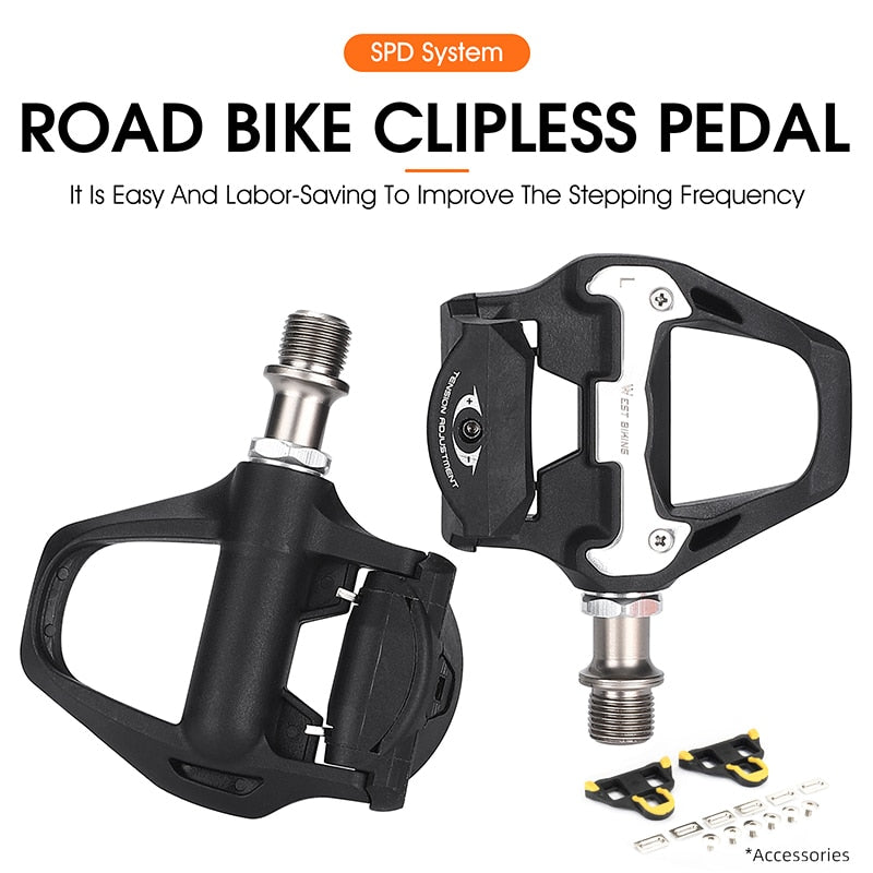Professional SPD-SL Cycling Road Bike Self-locking Pedals Ultralight 2 Sealed Bearing Bicycle Pedal Bike Part Accessories