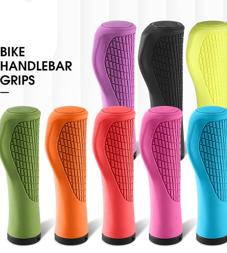 MTB Bicycle Grips Shockproof Bike Handlebar Cover Anti-Slip Colorful Grips Ergonomic Cycling Silicone Handle Grips