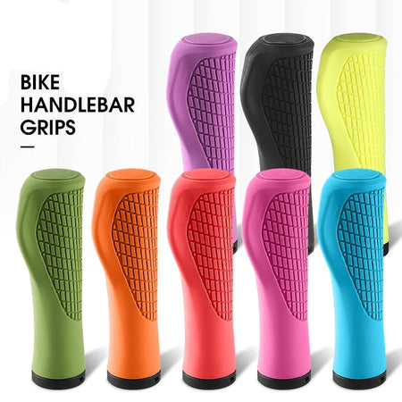 MTB Bicycle Grips Shockproof Bike Handlebar Cover Anti-Slip Colorful Grips Ergonomic Cycling Silicone Handle Grips
