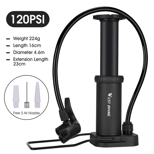 Load image into Gallery viewer, Ultralight Portable Bike Pump MTB Road Bicycle Foot Pump Presta &amp; Schrader Dunlop Valve Cycling Tire Air Inflator
