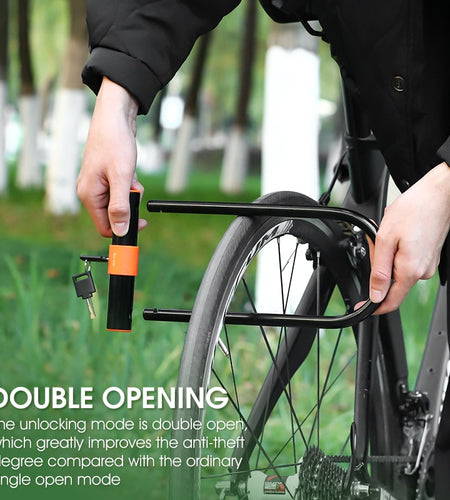 Carbon Steel Bike Lock Anti-Theft Secure MTB Road Bicycle Cable U Lock Motorcycle Scooter Cycling Accessories