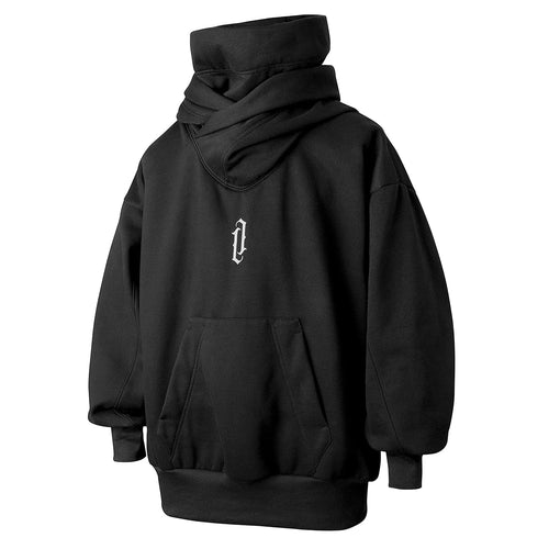 Load image into Gallery viewer, Double Neckline Hoodie Techwear Harajuku Men Hoodies Hip Hop Streetwear Pullover Sweatshirts Oversize
