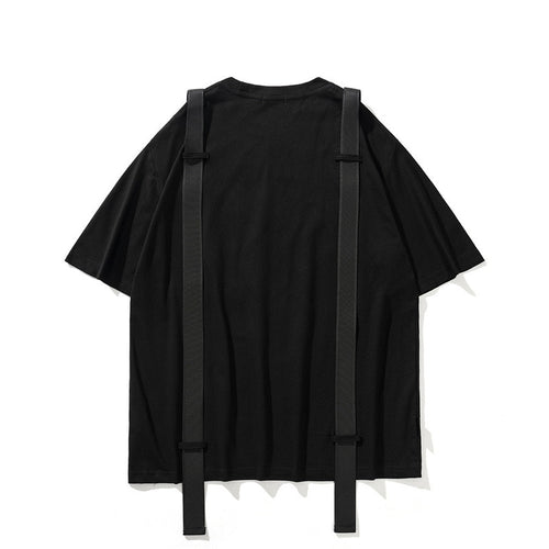 Load image into Gallery viewer, Hip Hop Fashion Print T-Shirt Mens Ribbon Design Loose Short Sleeve T Shirt 2022 Streetwear Cotton Harajuku Tshirt Tops WB781
