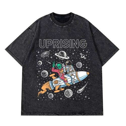 Load image into Gallery viewer, Vintage Washed Tshirts Anime T Shirt Harajuku Oversize Tee Cotton fashion Streetwear unisex top Astronaut 108
