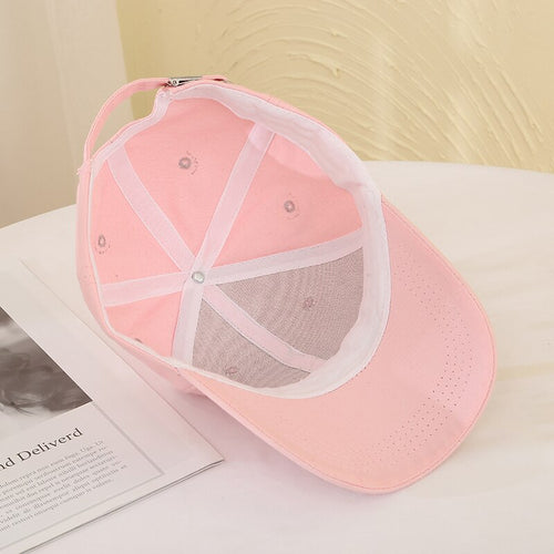 Load image into Gallery viewer, Women Hat Double D Decoration Shining Baseball Cap Female Adjustable Casual Outdoor Streetwear Hat
