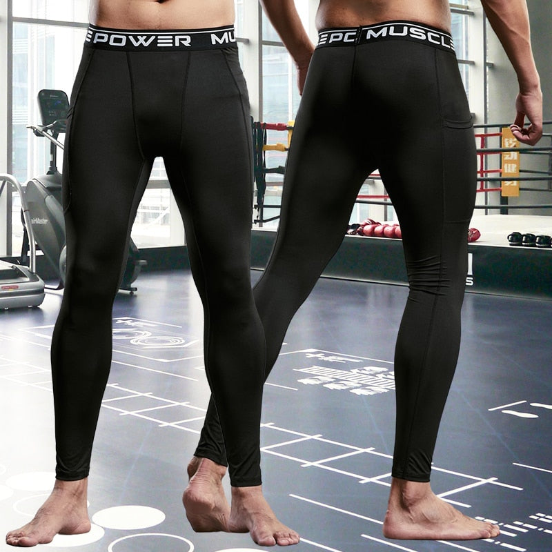 Mens Compression Sweatpants Male Tights Sport Pants for Gym Fitness Running Joggings Workout Trousers Dry Fit Leggings Lycra