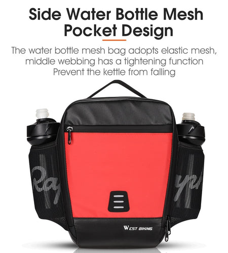 7.3L Multifunctional Bike Handlebar Bag Electric Scooter MTB Road Cycling Bag With Water Bottle Pocket Shoulder Bike Backpack