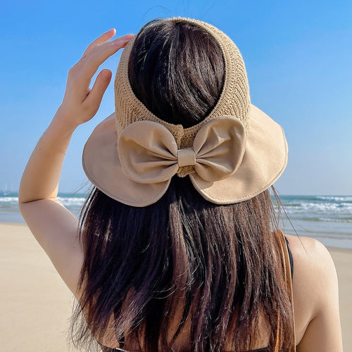 Load image into Gallery viewer, Summer Hats For Women Fashion Pattern Design Straw Hat  Empty Top Sun Hat Travel Beach Hat
